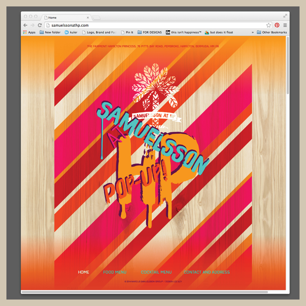 Adobe Portfolio Restaurant Identity marcus samuelsson Bermuda Palm Tree nautical menu menu design restaurant logo