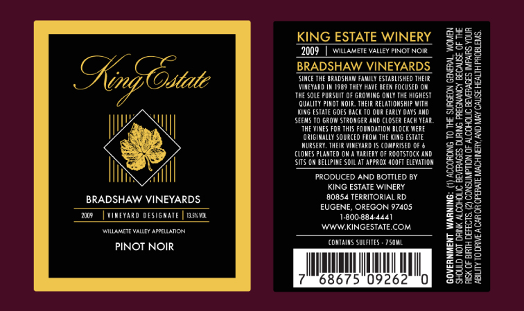 bradshaw vineyards wine bottle design jess3 ILLUSTRATION  Label