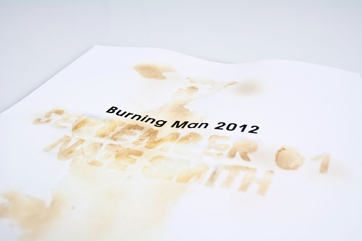 lemon flame card Invitation burning Burning Man interactive juice hidden