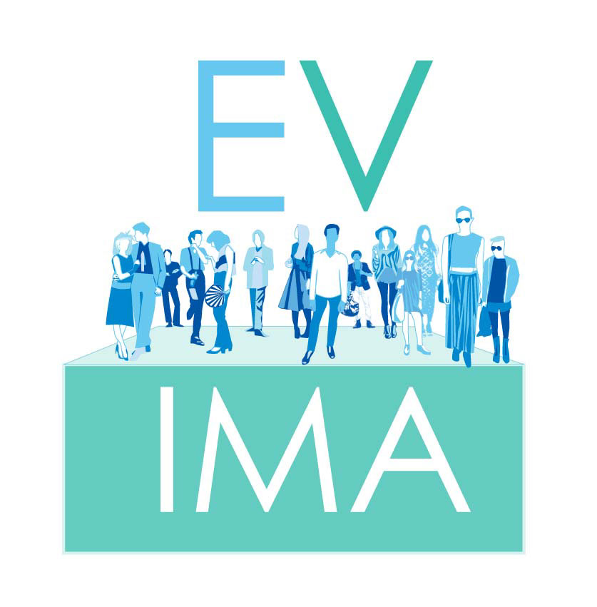 EVIMA logo blue design east village vendors