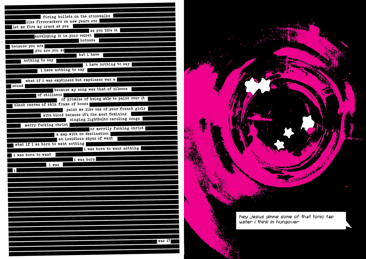 collage disco poem poems poet Poetry  Space  Zine  Zines