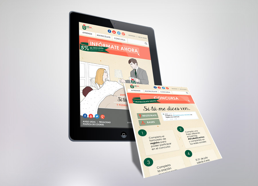 Responsive Web mobile tablet desktop UDIMA microsite Promotional