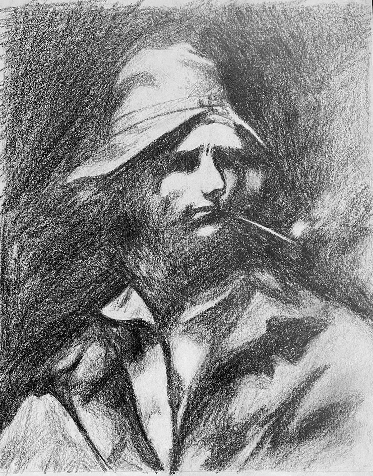 black and white Drawing  expressiveart graphite manportrait monochrome pencil portrait Scribble Art sketch