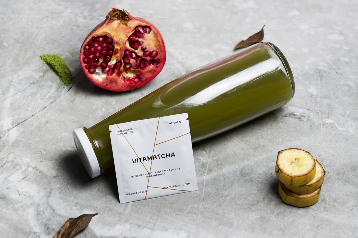 Packaging Minimalism tea drink Food  healthy eco organic matcha