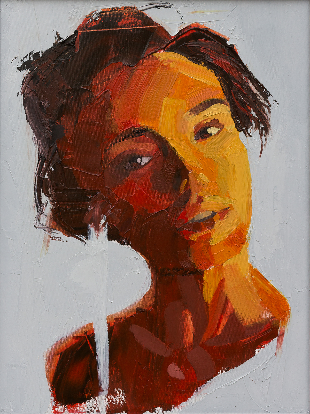 Adobe Portfolio Alaina Solinis Taylor Godfrey Cora Keegan red palette Oils portrait