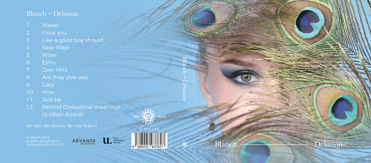 cd behun slnko Records blue peacock digisleeve cover design music packing music