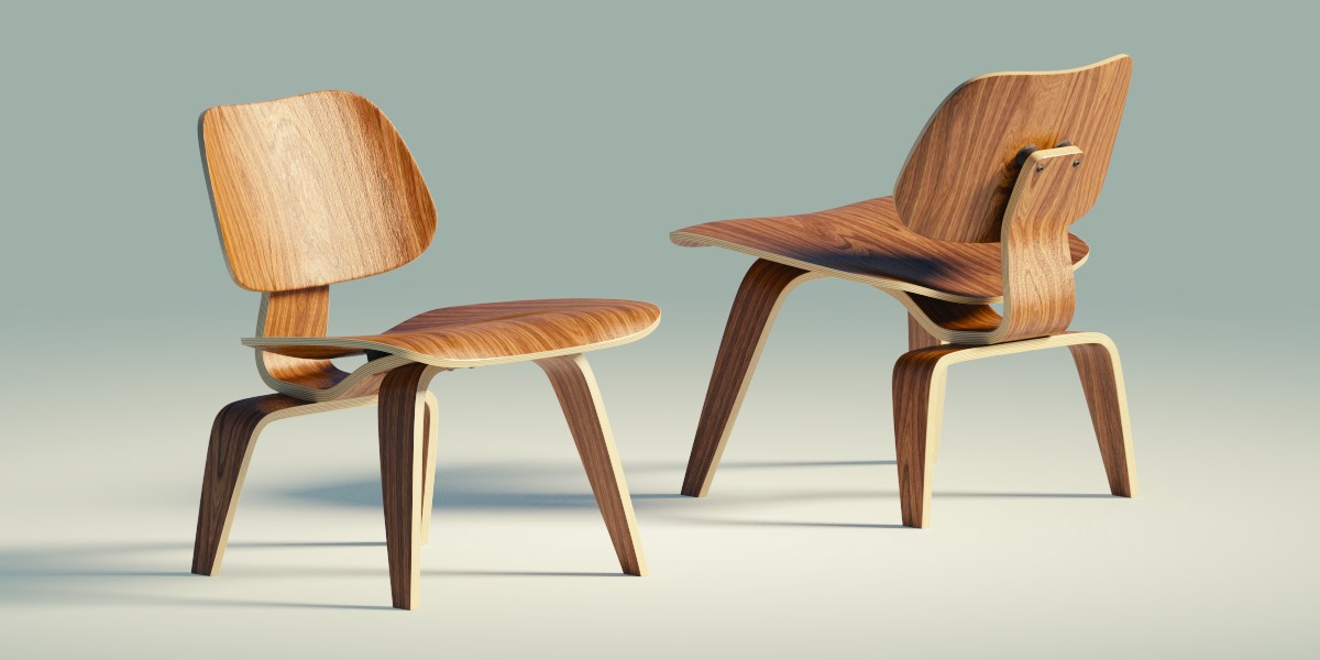 Eames Lounge Chair Wood (LCW) on Behance