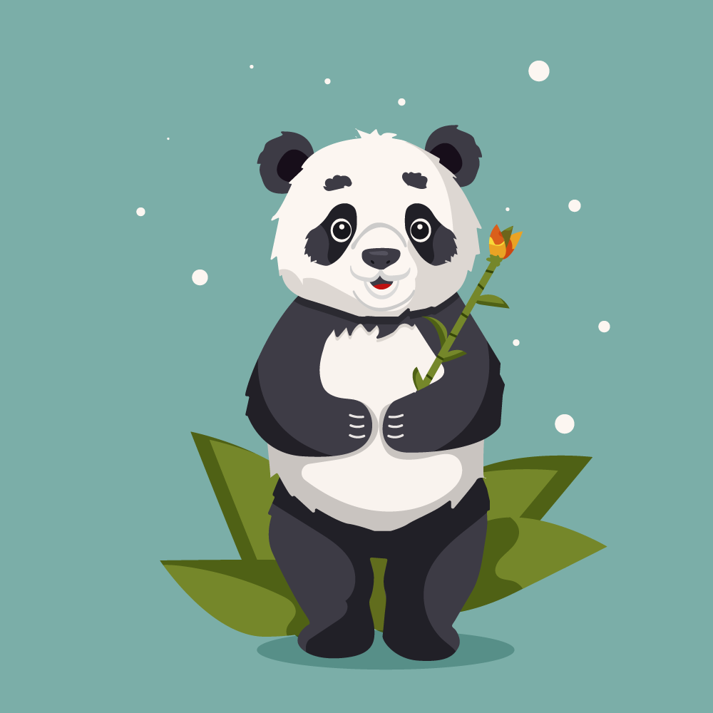 Panda  animal cute vector adobe illustrator ILLUSTRATION  cartoon bear Drawing  artwork