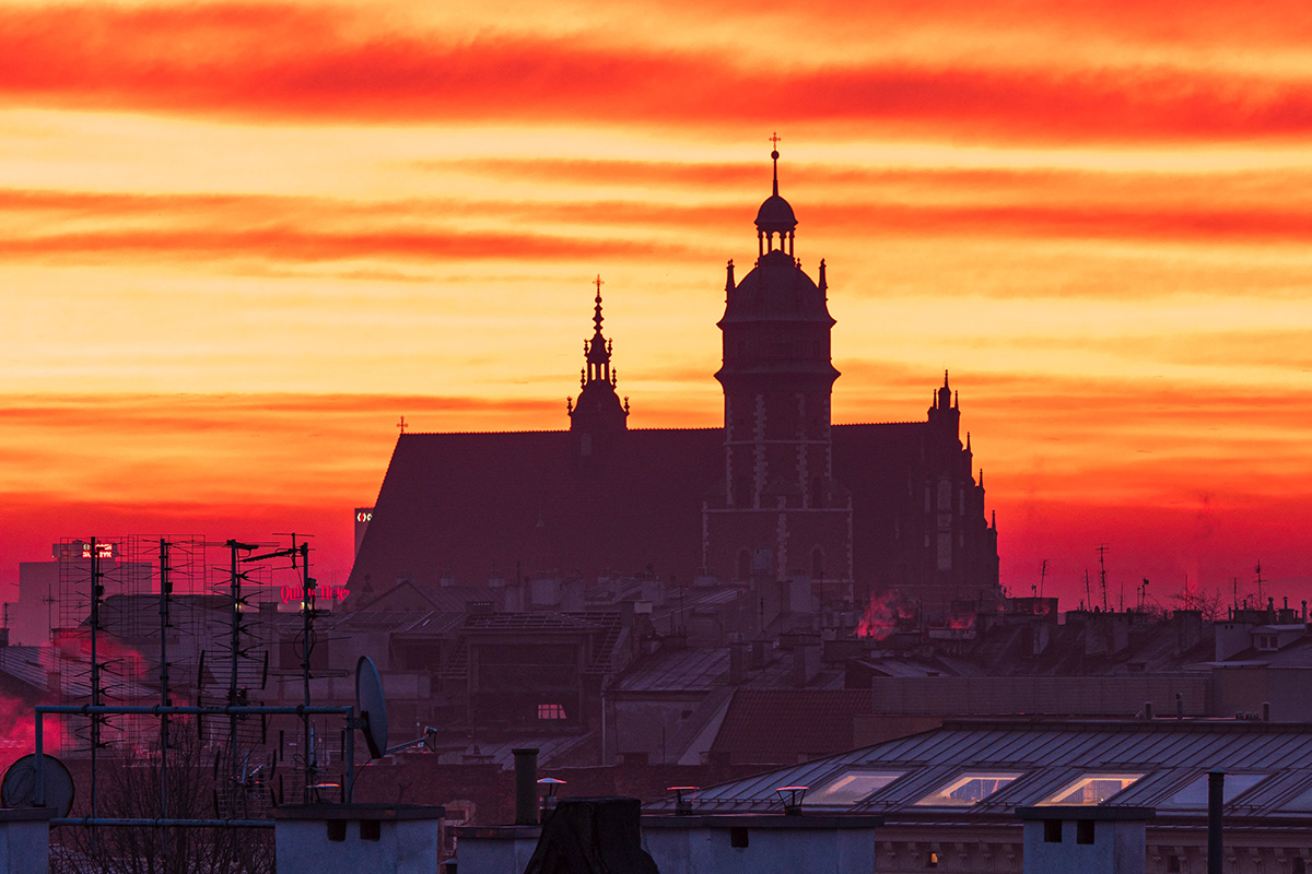 krakow MORNING poland roof Sunrise