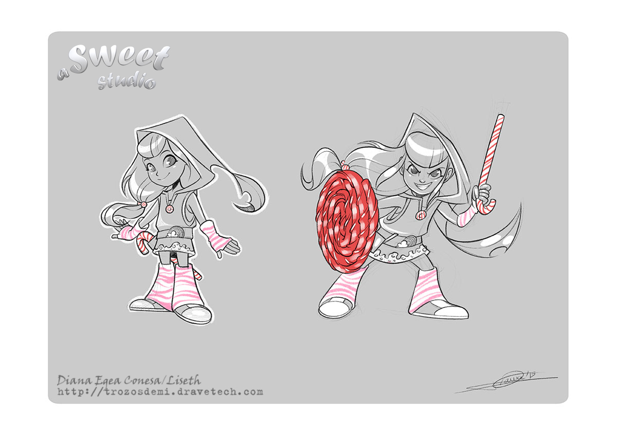 videogame concept art Candy characters FOX