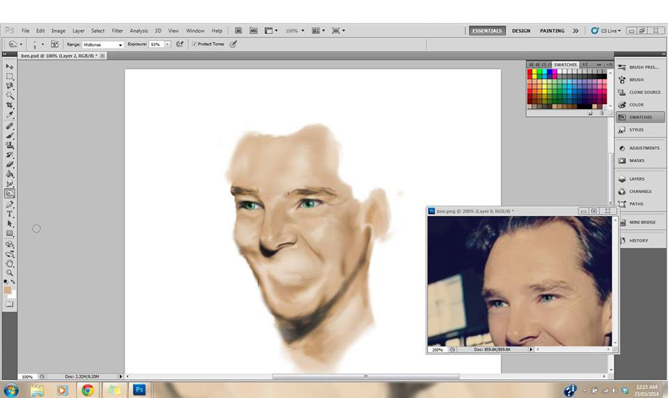 Illustrator portrait Benedict Cumberbatch