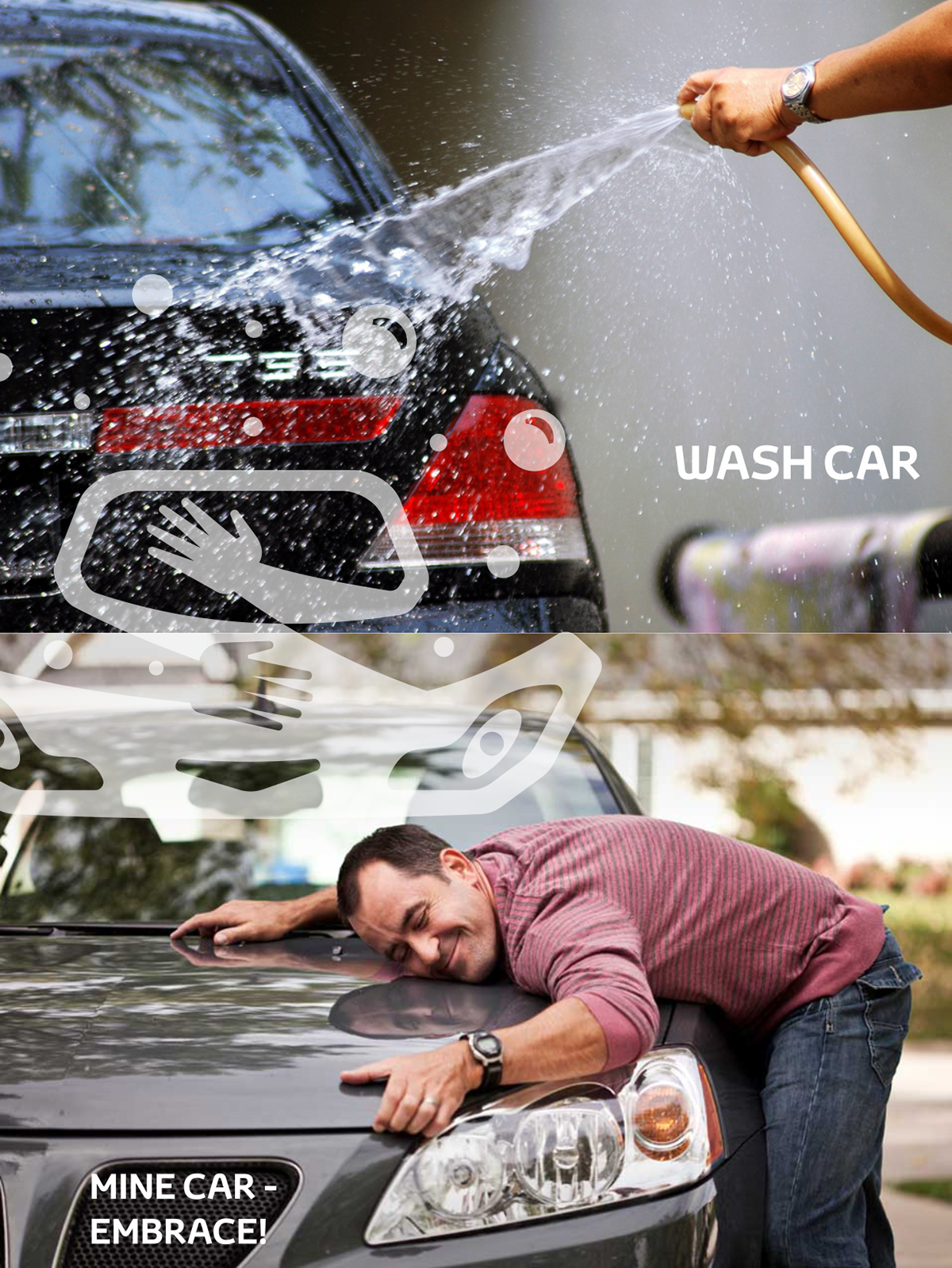 Auto car wash car wash Embrace Logotype sign logo logodesign My car my property