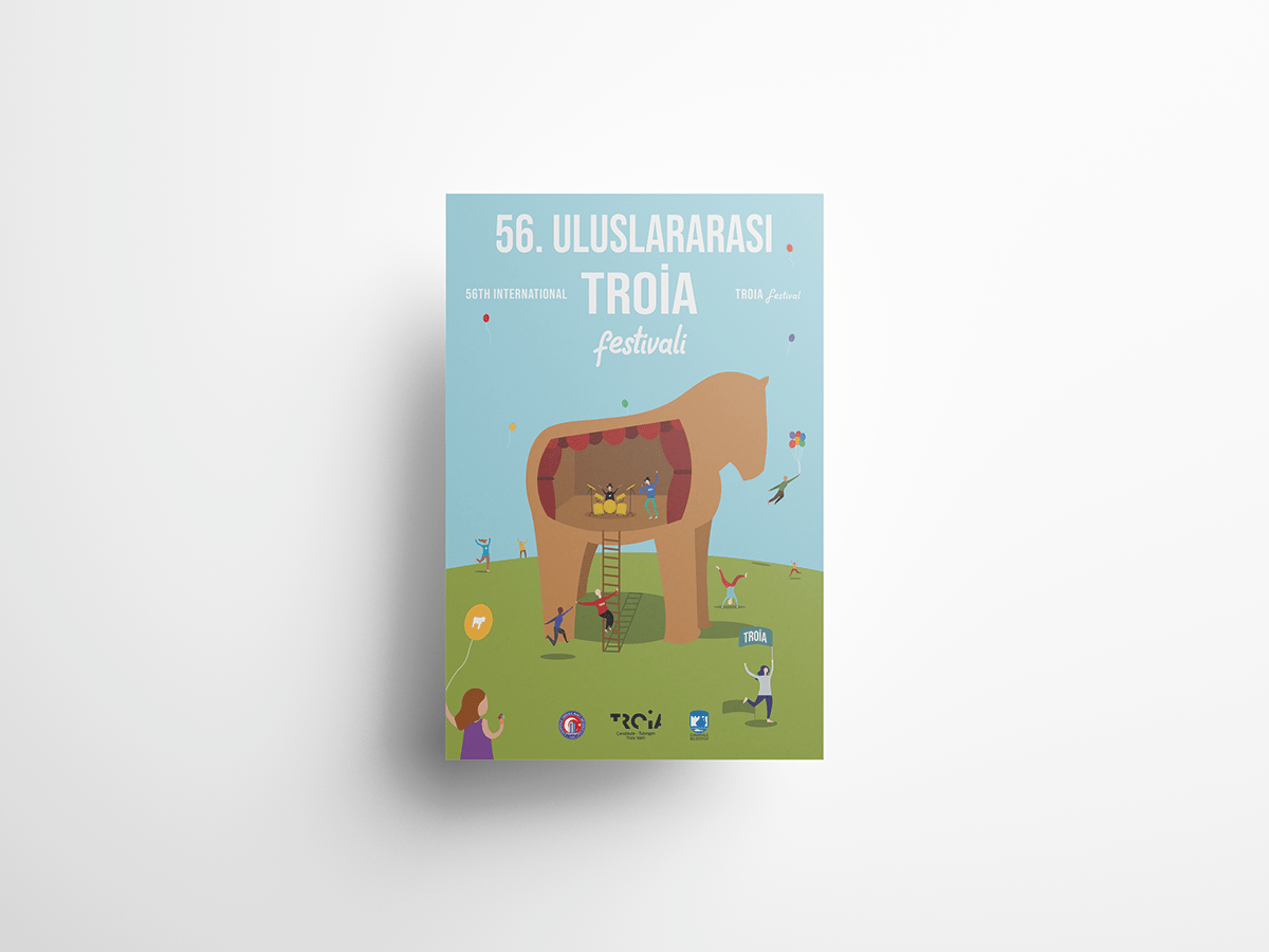 56. Uluslararası Troia Troia Poster Design designer deniz şen 56. Troia Uluslararası poster tasarımı poster tasarımları grafik tasarım Deniz Şen Tasarımcı Deniz Şen