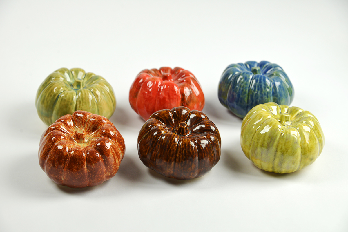 ceramics  slipcast vegetables tabletop decor multiples slip mold glaze Playful