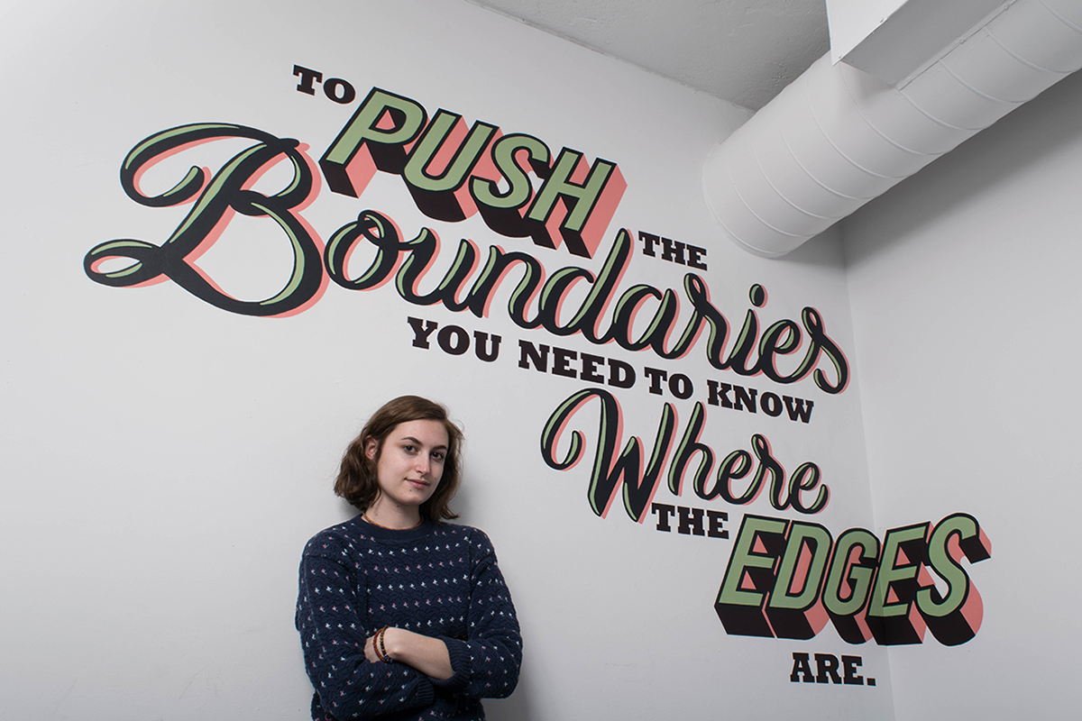 boundaries edges Hand Typography Mural Time Lapse