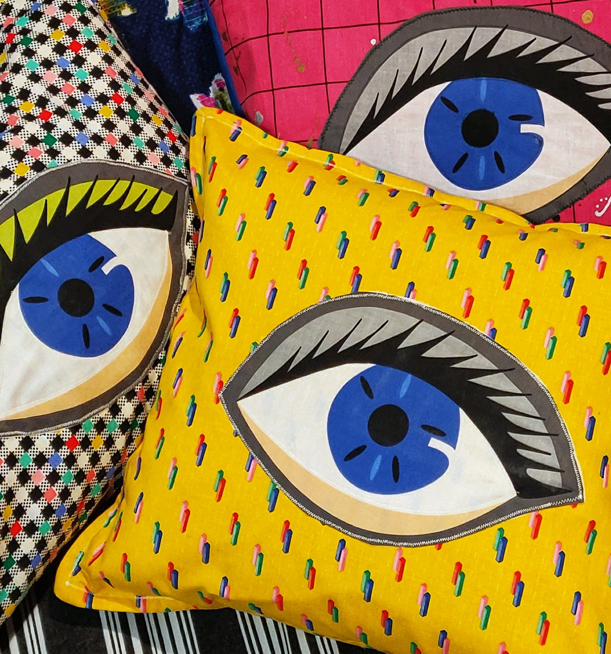 handmade pillows reclaimed fabric