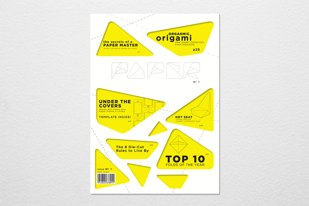 paper magazine kinetic typography cover origami  fold