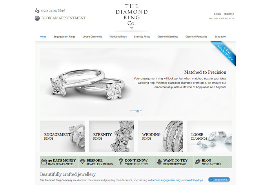 Bond Media  web London diamonds luxury