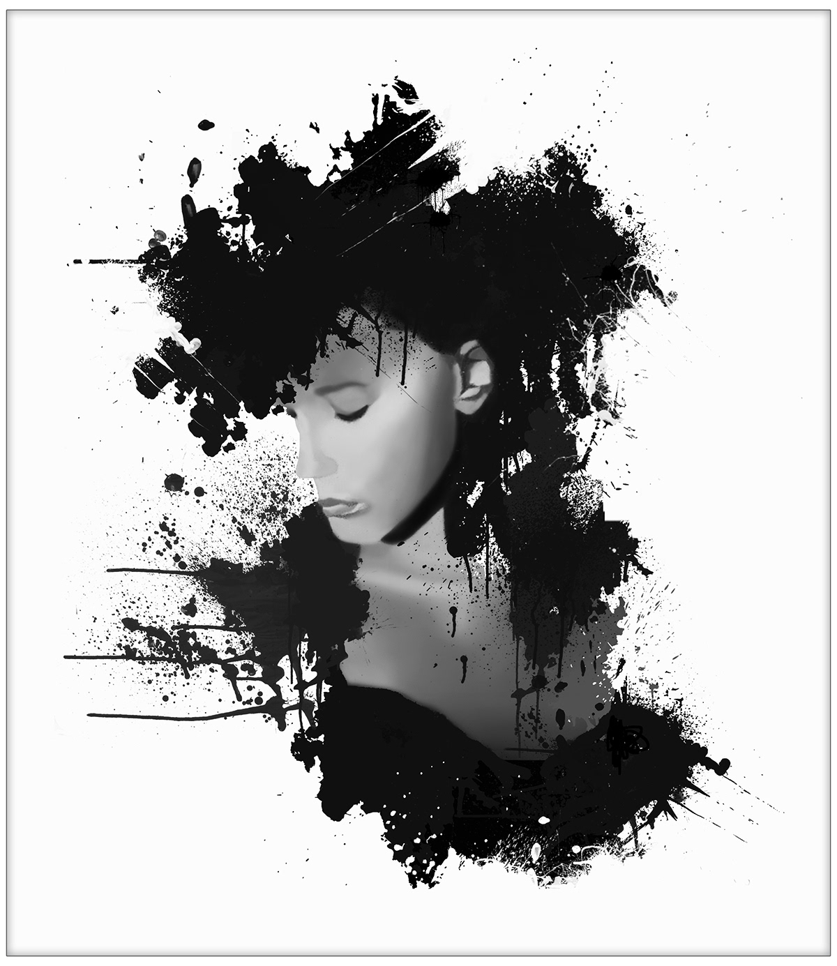portrait acryl photoshop edition  Black&white