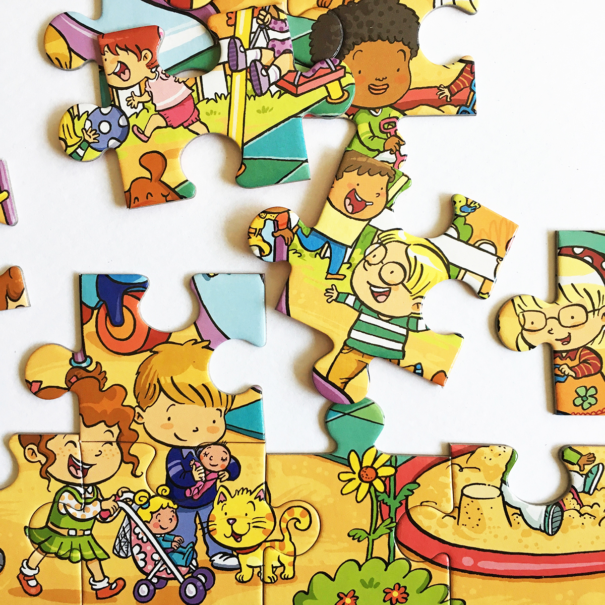 puzzle children illustration educational