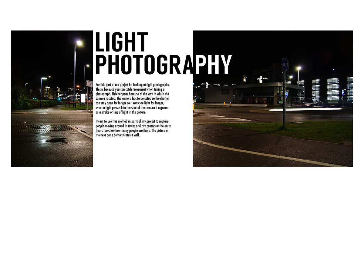 magazine book print editorial design type photos poster Southampton night MORNING dark black dslr camera