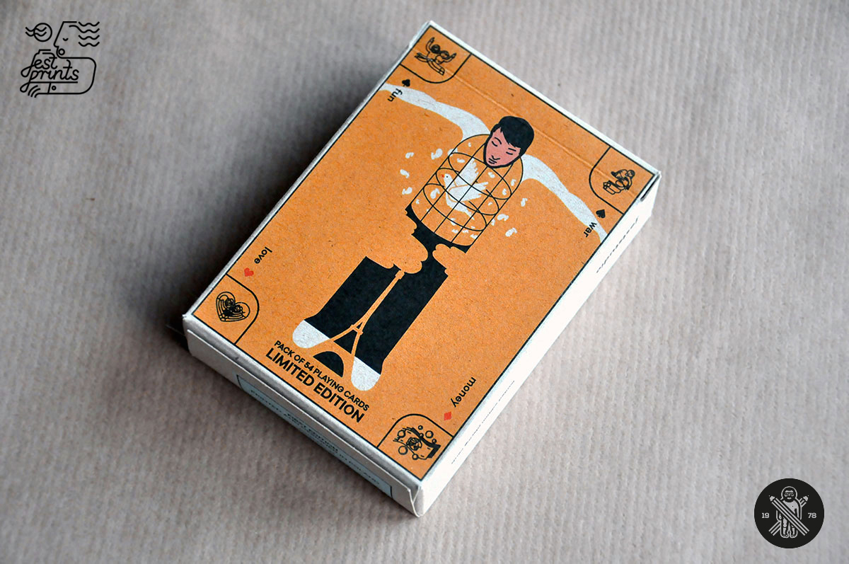 limited edition cards ILLUSTRATION  mysterious Playing Cards posters screen printing simple