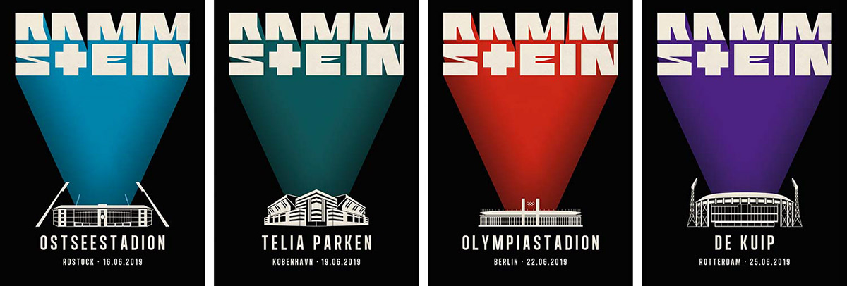 Rammstein artwork poster tour german design Plakate silkscreen