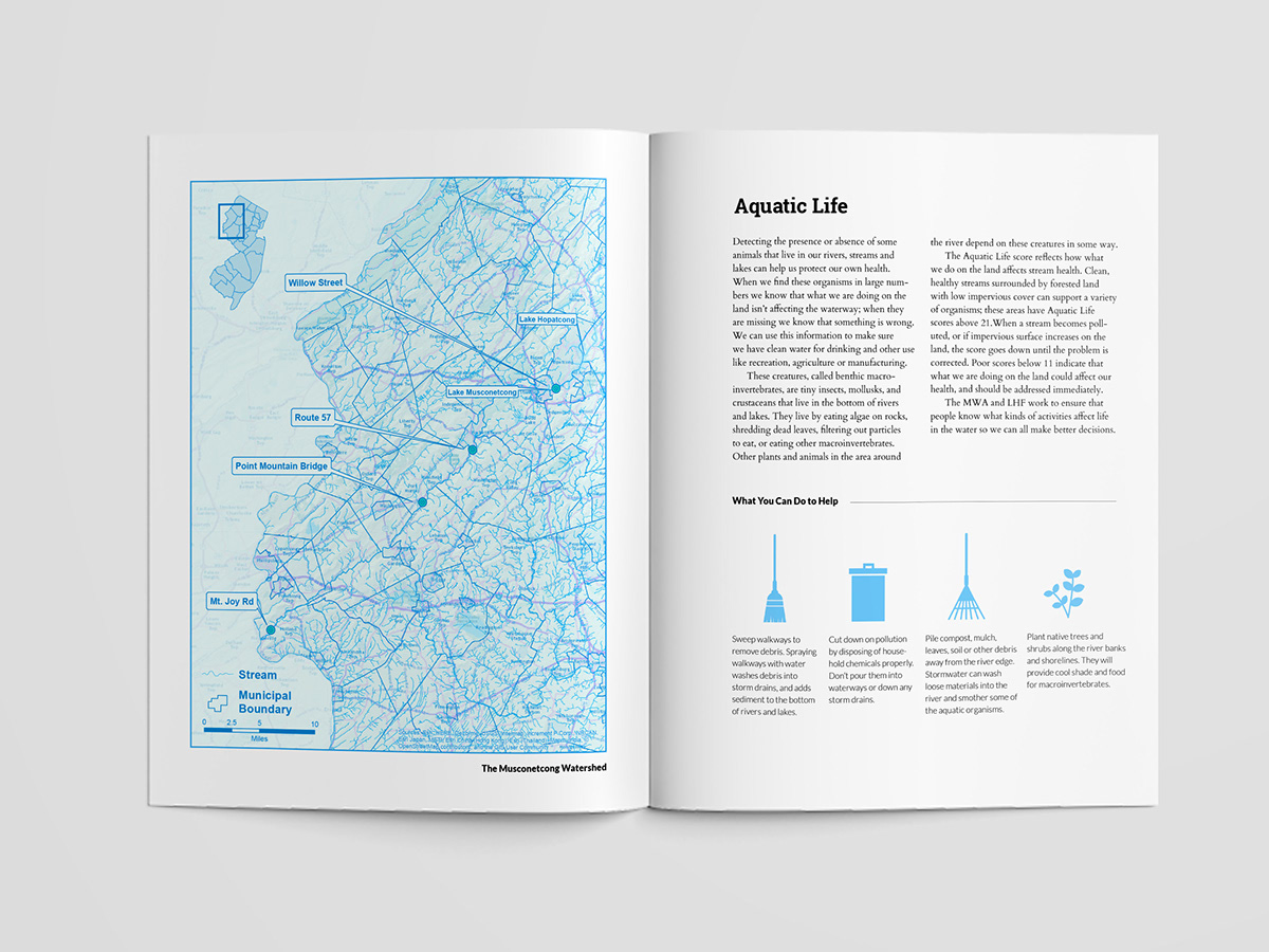 annual report environmentalism non-profit Public Health publication design river water water quality watershed