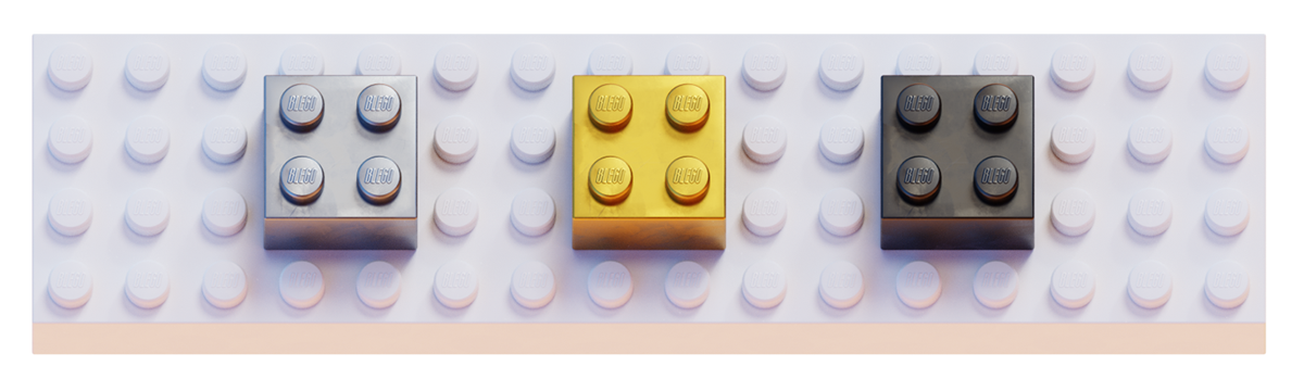 LEGO blego plastic 3D Render blender shader material movie substance