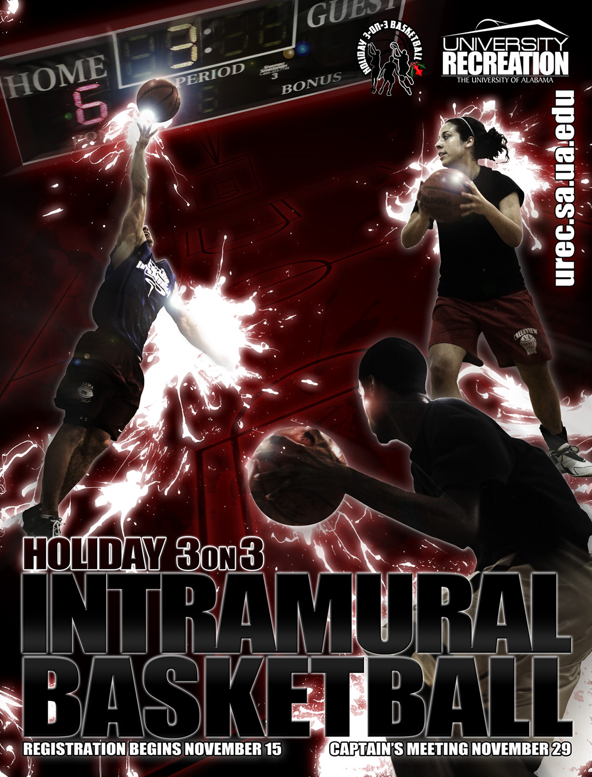 design alabama sports graphic poster calendar promo branding 