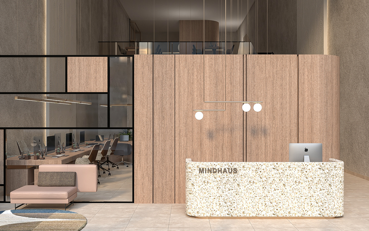 3D archviz design elegant Interior luxury Office Office Design Render