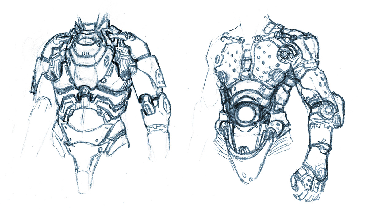 Armour high Technology Character robot concept art science fiction mecha Helmet