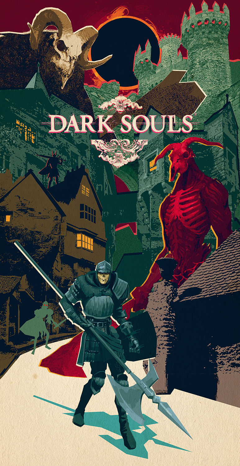 dark souls Halloween hollow luis melo collage Retro game Fan Art