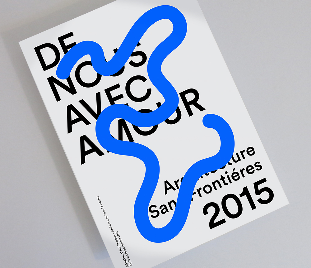 ArchitecureSansFrontières postcard design blue Minimalism maximalism layer danish
