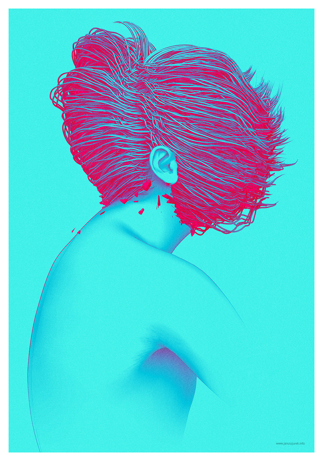 hair poster pantone generative