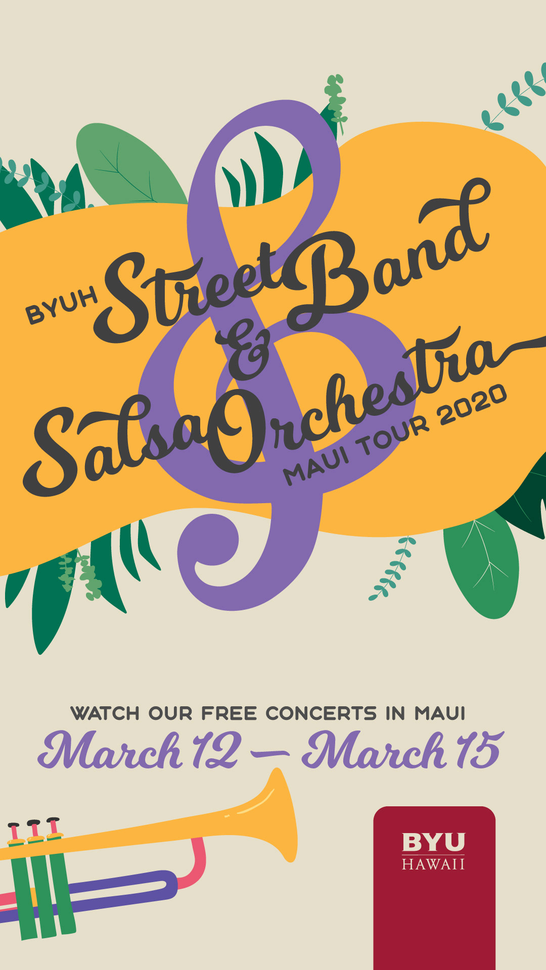 band BYU BYUH campaign maui music orchestra salsa tour Tropical