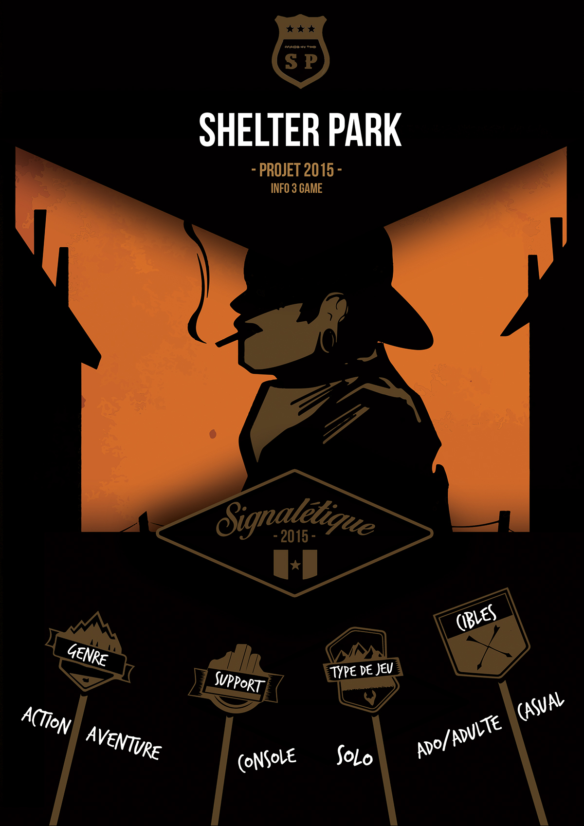 game shelter Park concept gang urbain Amérique america usa signalétique design print
