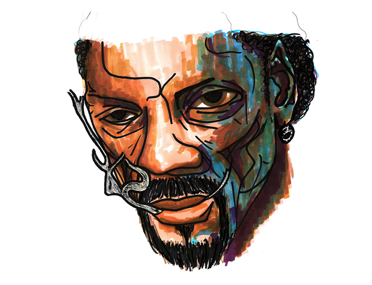 retrarto artist Singer rotulador face portrait rock rap reggae soul Flamenco lauryn hill The Fugees nick cave Snoop Dogg