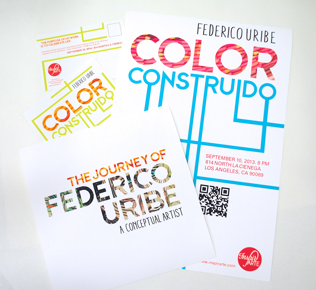 print design federico uribe Exhibition  Exhibition Poster postcard design book cover
