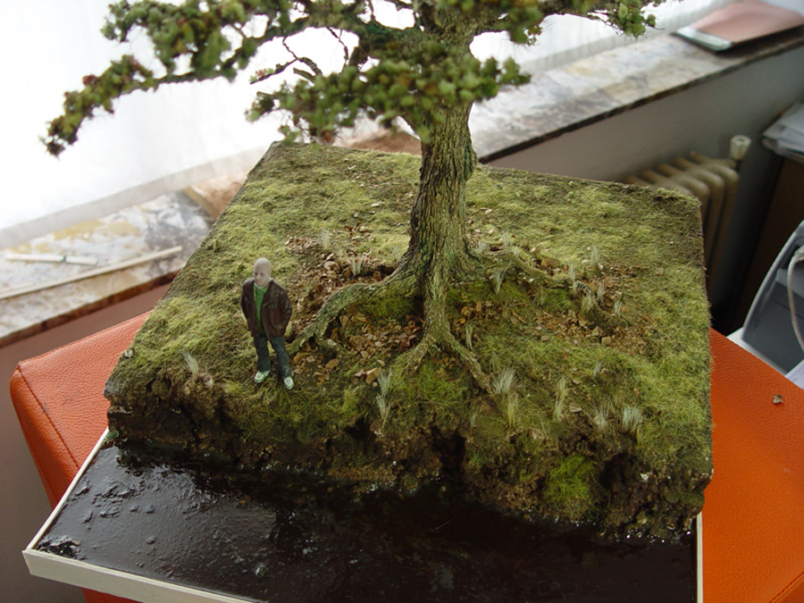 Milow serge haelterman coming of age maquette  diorama  miniature  3d printing Tree  water