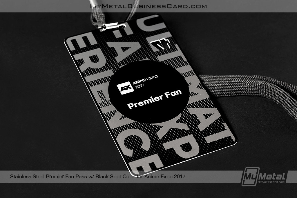 my metal business card Vip pass premier fan stainless steel anime expo 