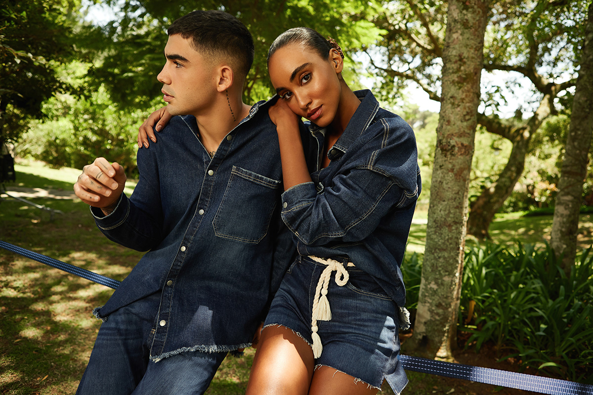 editorial Fashion  Fotografia jeans lycra Malwee moda retoque retouch sustentável