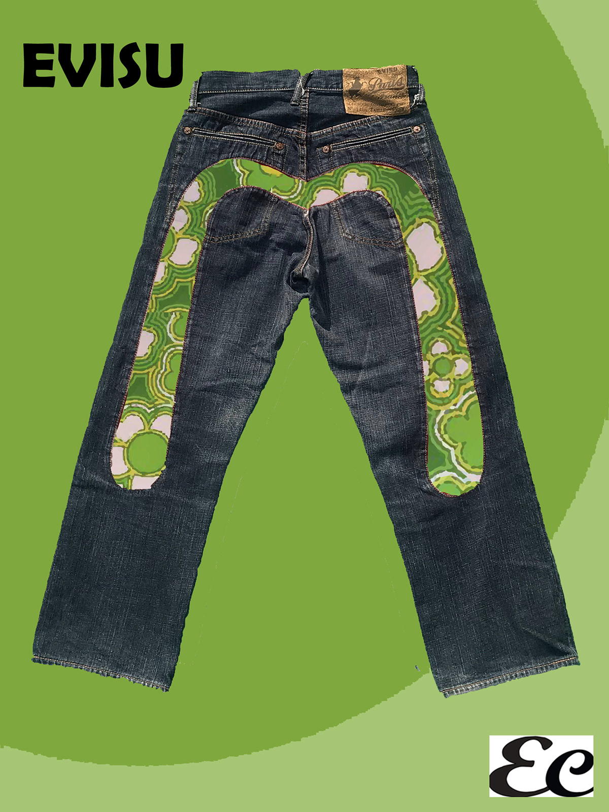 Bandana colori jeans levi's moda anni 90 pittura RIVISITAZIONE sonia terk tela texture