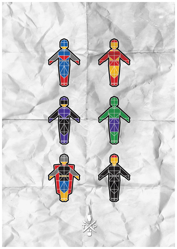 superheroes poster Character origami 