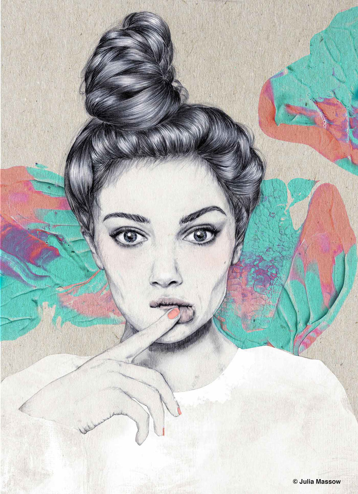 Drawing  Fashion  hair painting   pencil colour Beautiful portrait ILLUSTRATION  woman