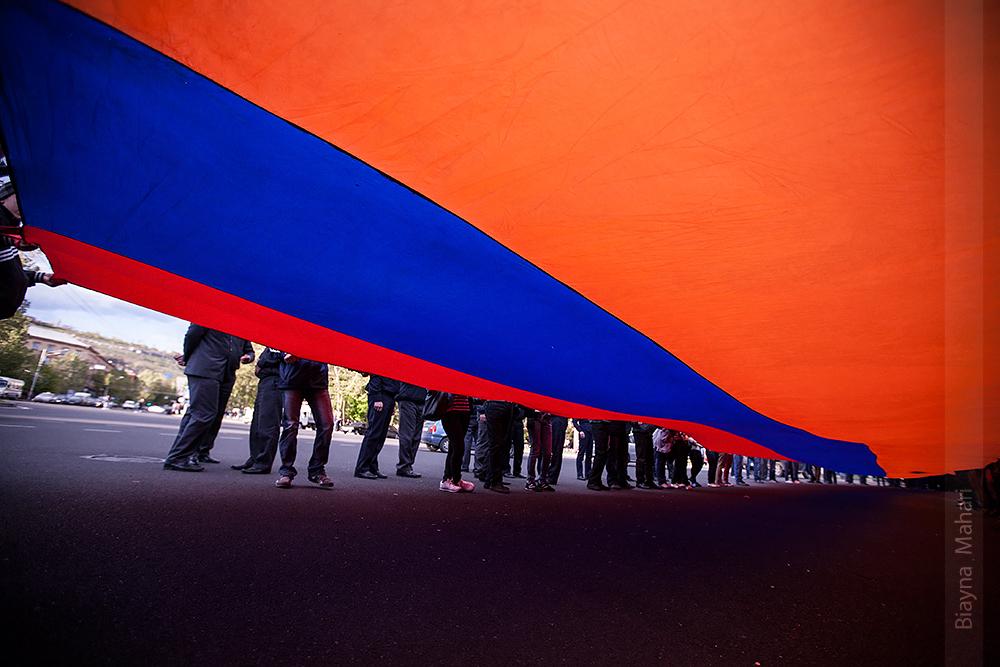 genocide Armenian Yerevan torch march commemoration 24 april Armenia