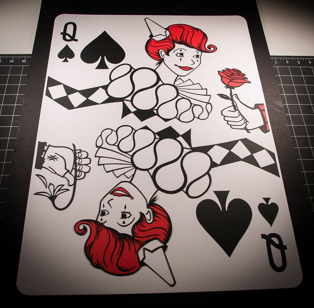 Circus Playing Cards playing card papercutting Paper cutting paper sawdust clown