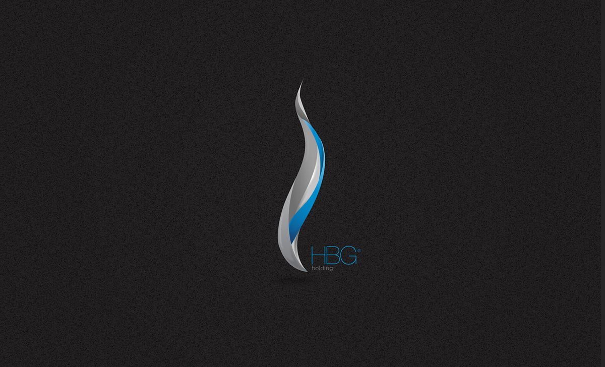 holding idendity hbg   branding  blue wave flame corporate