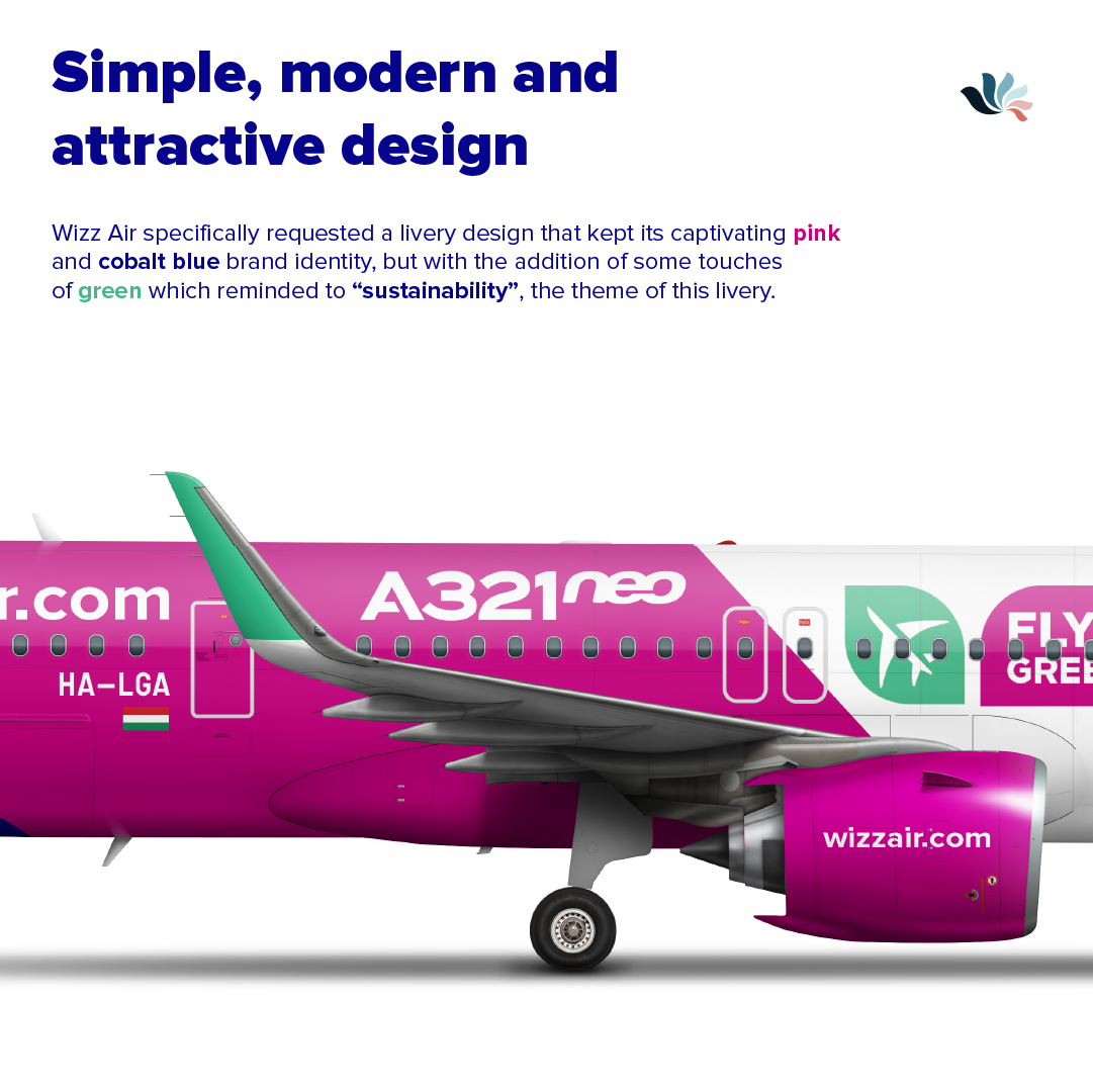 Airbus wizzair airplane Airlines Sustainability livery design Aircraft Travel aviation aviation design