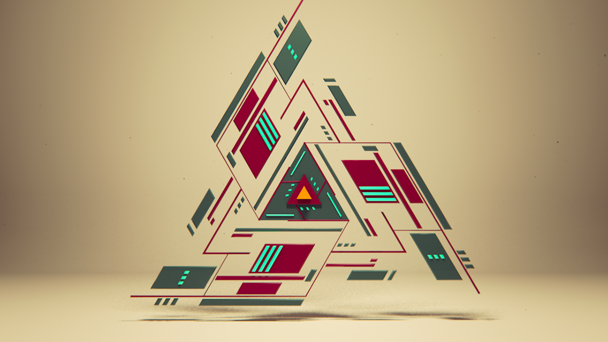 geometry rectangle circle triangle motion design romanowsky 3D